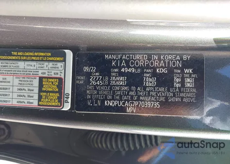 2023 Kia Sportage Hybrid Lx z USA, uszkodzony, nr VIN KNDPUCAG7P7039735